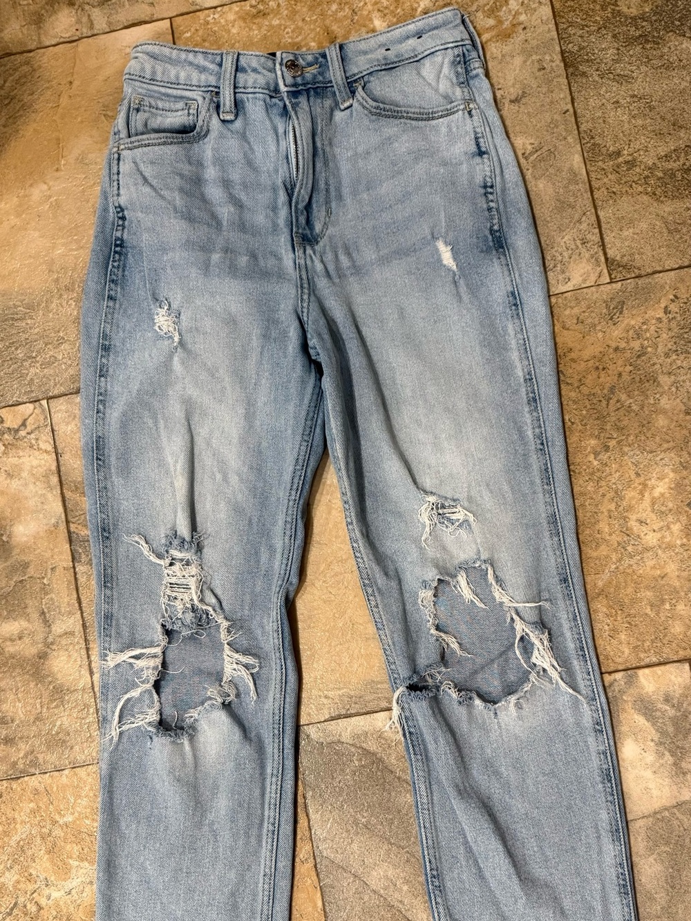 Hollister Light Blue Ripped Skinny Jeans